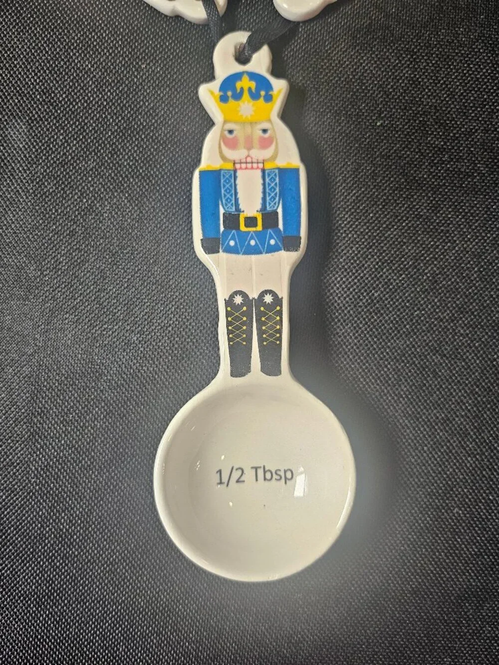 Transpac Ceramic Christmas Nutcracker Measuring Spoon Set Of 4 Baking Gift